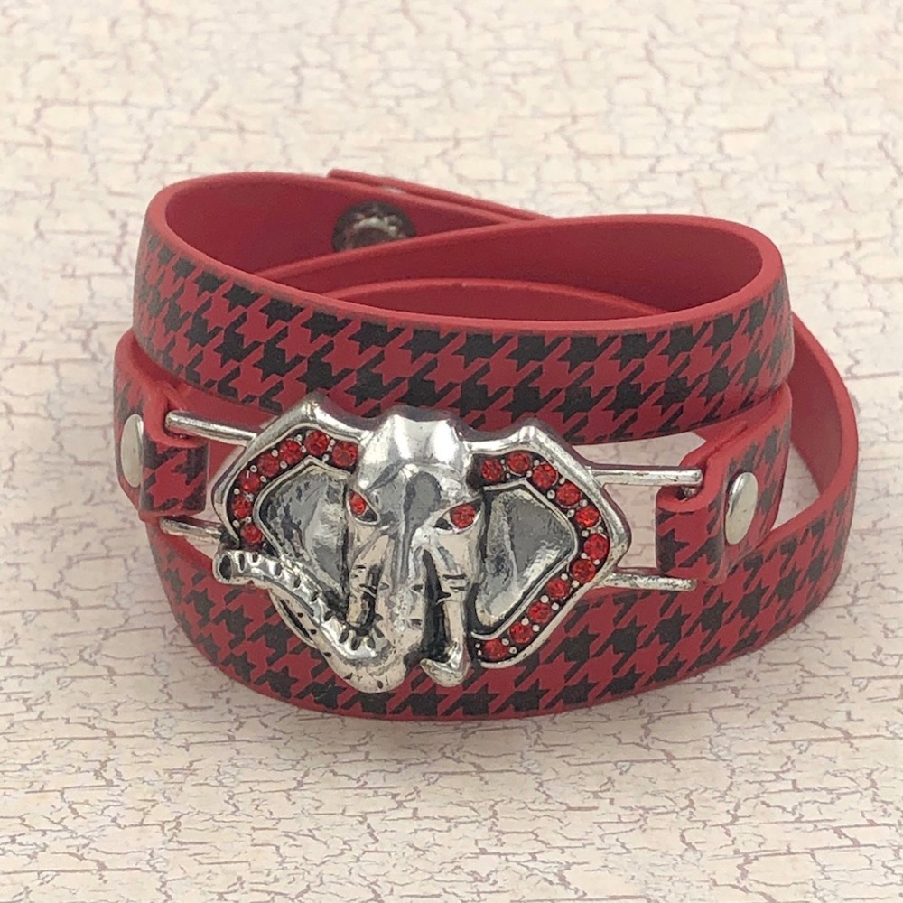 Houndstooth Elephant Bracelet Houndstooth Alabama Alabama Alabama Alabama